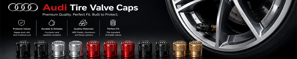 Audi Tire Valve Caps | ABS, Aluminum & Brass Valve Stem Caps